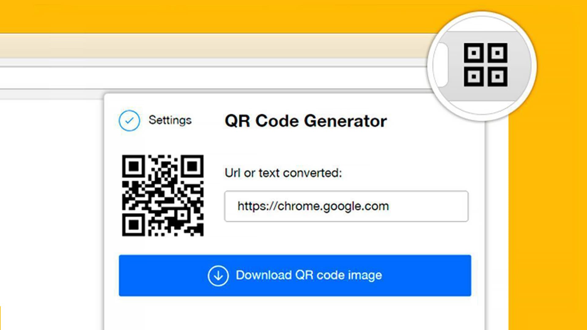 Chrome免插件启用生成二维码功能，可自定义内容